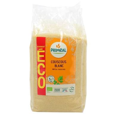 Priméal Couscous blanc bio, Format Economique, 2kg