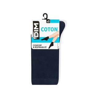 Dim Chaussettes noires Femme x2, Taille 39/42