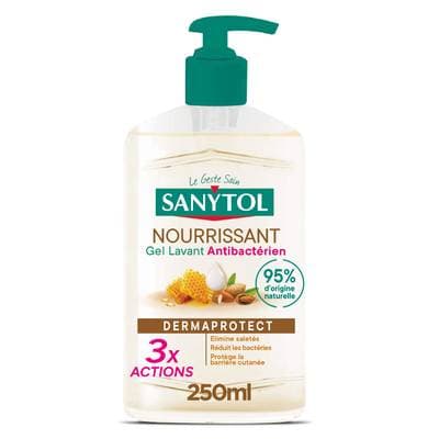 Sanytol Gel lavant Antibactérien Nourrissant, 250ml