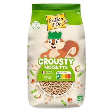 Grillon Or Céréale Crousty Noisette Bio, 375g
