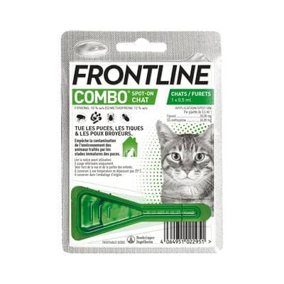 Frontline Pipette anti-tiques et anti-puces Combo Spot pour Chat, 1  pièce