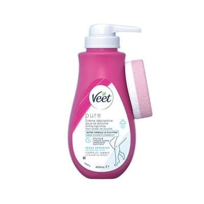 Veet Crème dépilatoire sous la douche peau semsible, 400ml