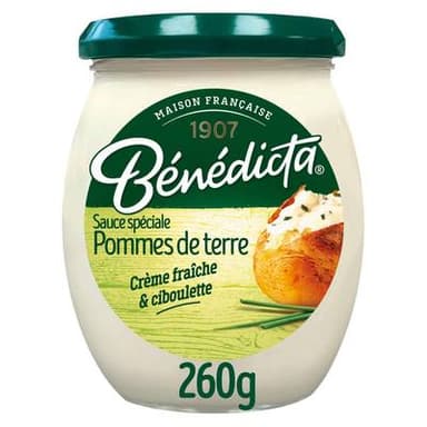 Bénédicta Sauce pour pommes de terre crème fraîche et ciboulette, 260g