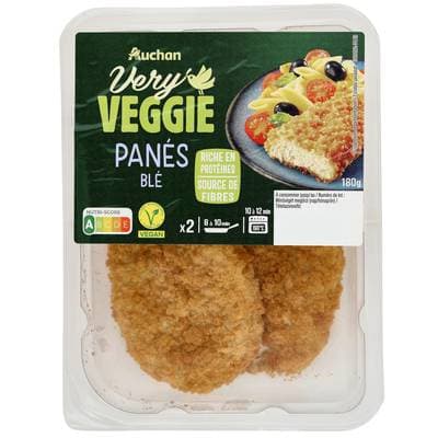 Auchan Very Veggie Panés de Blé, 2 pièces - 180g