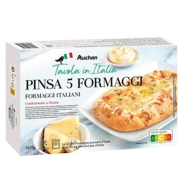 Auchan Tavola In Italia Pizza pinsa 5 fromages AOP, 360g