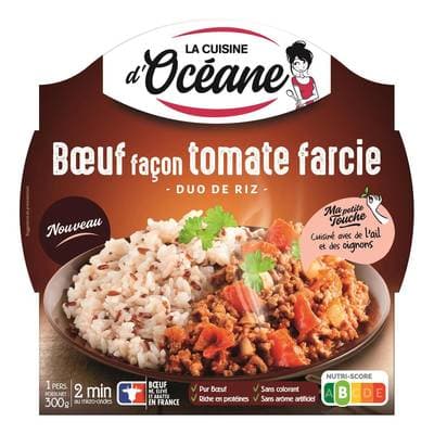 La Cuisine d'Océane Boeuf Façon Tomate Farcie et Duo de Riz, 300g