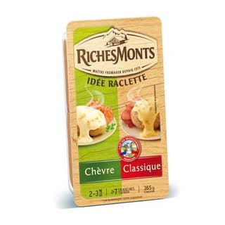 Richesmonts Raclette Chèvre et Classique, 365g