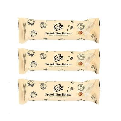 Koro Barre protéinée Deluxe noisettes - chocolat blanc, Lot de 3x55g