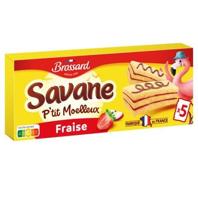 Savane Gâteaux P'tit Moelleux Fraise, 5 gâteaux - 135g