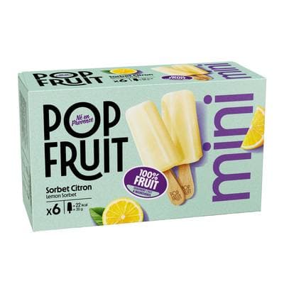 Pop' Fruit Bâtonnet 100% fruit citron, 6x35g