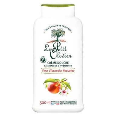 Le petit Olivier Crème douche Extra Douce et Hydratante Fleur d'Amandier Nectarine, 500ml