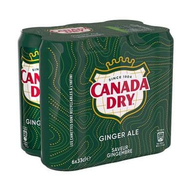 Canada-Dry Boisson gazeuse saveur gingembre, 6x33cl