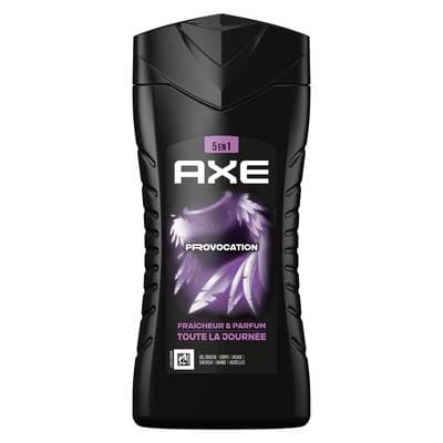Axe Gel douche Homme Corps Cheveux Visage Fraîcheur Parfum Noix de Coco et Poivre Noir Provocation, 250ml