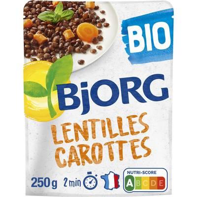 3229820188751 - Bjorg - Lentilles carottes fondantes Plat Cuisiné bio 