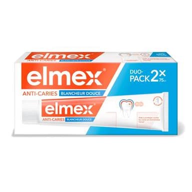 Elmex Dentifrice Anti-Caries Blancheur, 2 x  75 ml