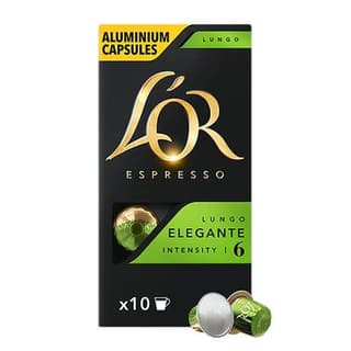 L'or Espresso Café Lungo elegante intensité 6, 10 capsules