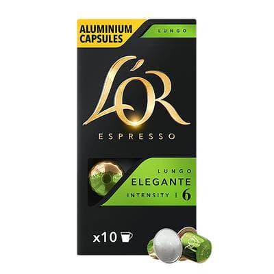 L'or Espresso Café Lungo elegante intensité 6, 10 capsules