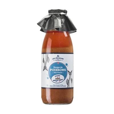 Les Pêcheurs des Calanques Soupe de Poissons Pavillon de France en bouteille, 1L