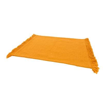 Point virgule Set de table en coton 100% recyclé ocre, 45 x 35 cm