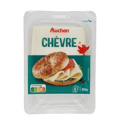 Auchan Fromage de chèvre en tranche, 150g