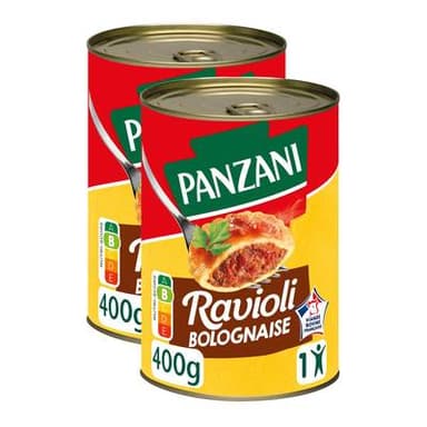 Panzani Ravioli Bolognaise, Lot de 2x400g