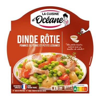 La Cuisine d'Océane Dinde Rôtie et Petits Légumes, 300g