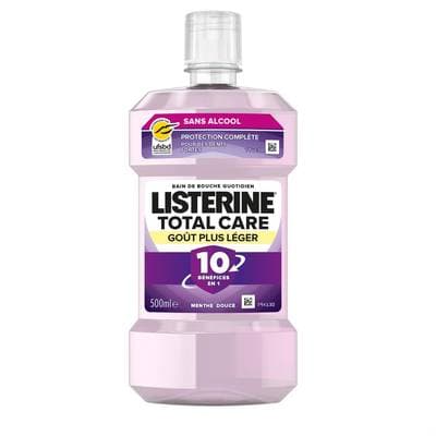 Listerine Bain de bouche Menthe douce sans alcool, 500ml