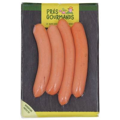 Prés Gourmands Saucisses de Francfort Bio, 4x60g