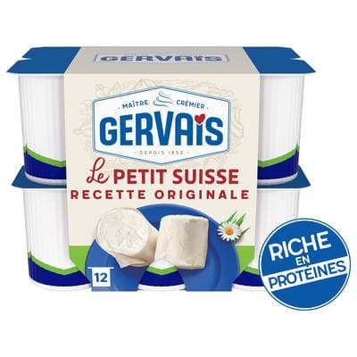 Gervais Petits suisses nature 9.2 mg, 12x60g