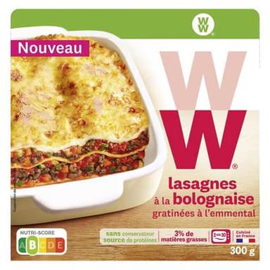 WW Lasagne à la Bolognaise Gratinée à l'Emmental, 300g