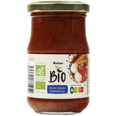 Auchan BIO Sauce tomate napolitaine Bio en bocal, 200g