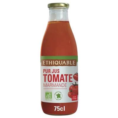 Ethiquable - Commerce Equitable Pur jus de Tomate Bio de Marmande, 75cl