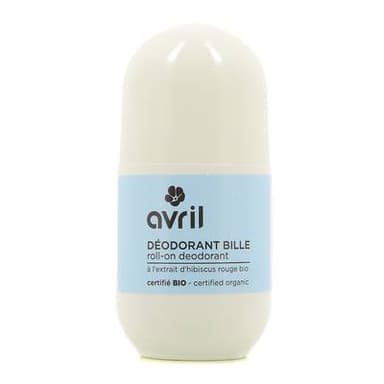 Avril Déodorant bille à l'extrait d'hibiscus rouge bio, 50ml