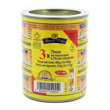 Sharon Valley Thon en morceaux à l'huile, 3x160g