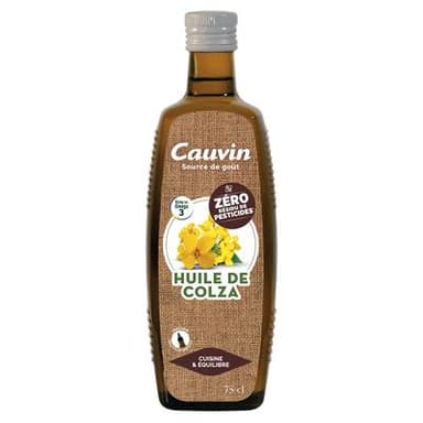 Cauvin Huile de Colza Zéro Résidus de Pesticides, 75cl
