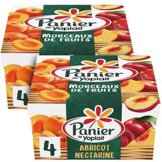 Panier de Yoplait Yaourts Abricot Nectarine, Lot de 2 - 4x125g