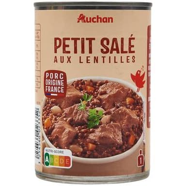 Auchan Petit salé aux lentilles, 420g