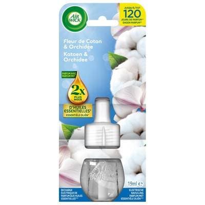 Air Wick Désodorisant Recharge Électrique Fleur de Coton et Orchidée, 19ml