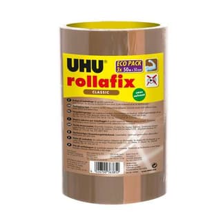Uhu 3 rubans d'emballage bruns, Dimensions  50m x 50 mm