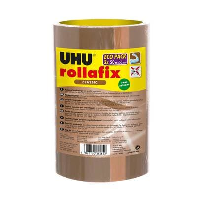 Uhu 3 rubans d'emballage bruns, Dimensions  50m x 50 mm