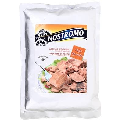 Nostromo Poche de thon en morceaux à l'huile de tournesol, 1kg