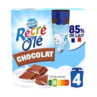 Mont Blanc Gourdes Chocolat, 4 gourdes de 85g