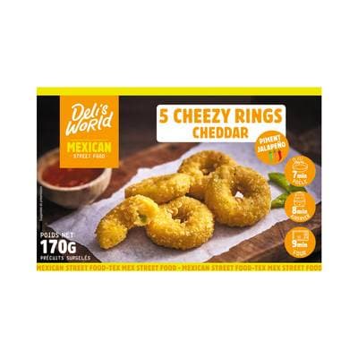 Deli's World Cheezy Rings Cheddar Jalapeño, 170g