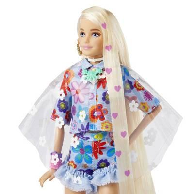 0194735024452 - Barbie - Mattel - Poupée Extra Robe Fleurie - HDJ45 - Barbie