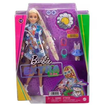 0194735024452 - Barbie - Mattel - Poupée Extra Robe Fleurie - HDJ45 - Barbie