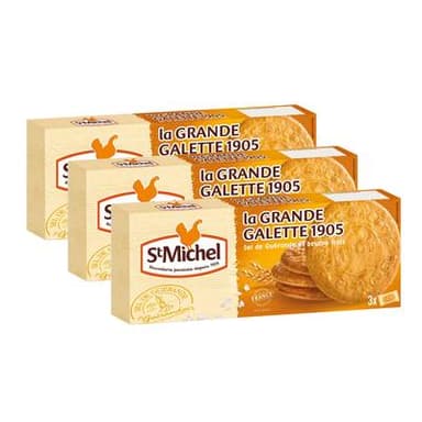 St Michel La grande galette 1905 au sel de Guérande x9, Lot de 3x150g