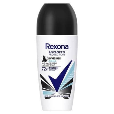 Rexona Déodorant bille Anti-Transpirant Invisible Aqua Advanced Protection, 50ml