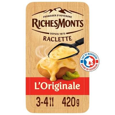 Richesmonts Fromage Raclette classique, 16 tranches - 420g