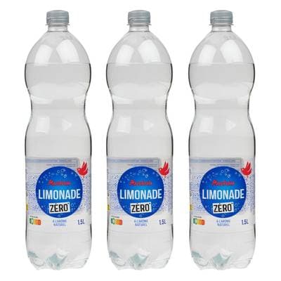 Auchan Limonade zéro, Lot de 3x1,5L