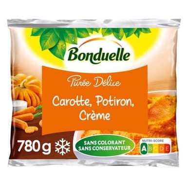 Bonduelle Purée Carottes, Potiron, Crème, 780g